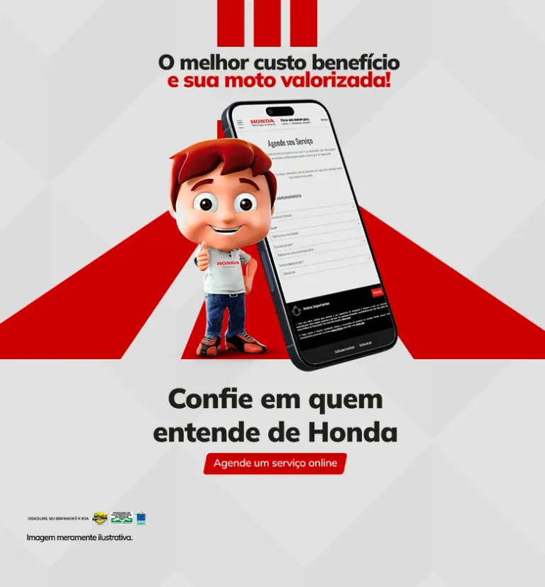 Banner Fixo Agendamento Online Serviços Expressos Honda
